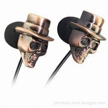 Retractable Earphones with 3.5mm Stereo Plug and 2 x 10mm Mylar Speaker
